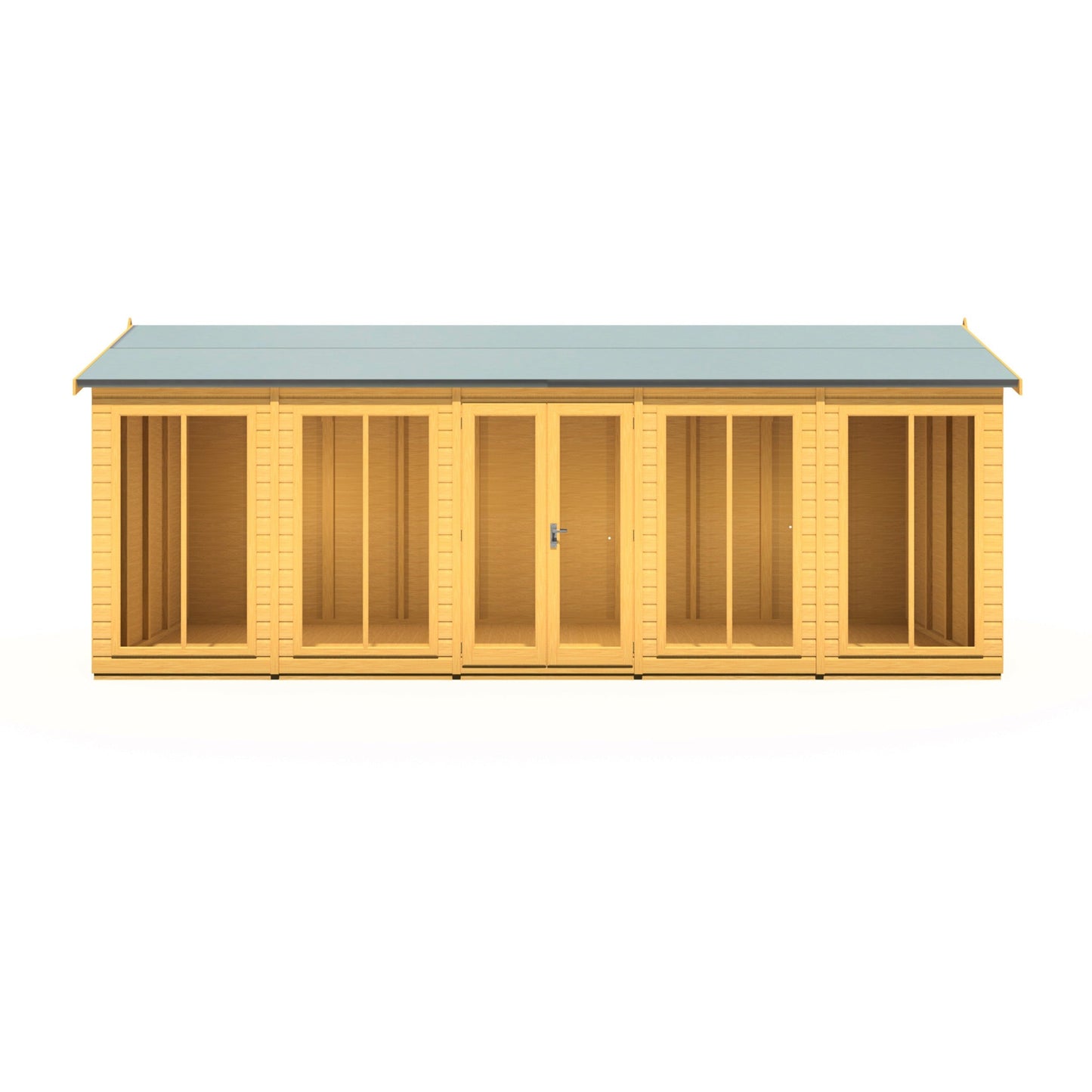 Shire Mayfield 5' 10" x 19' 6" Reverse Apex Summerhouse - Premium Dip Treated Shiplap