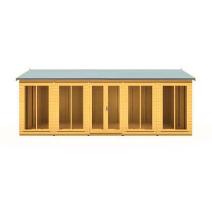 Shire Mayfield 7' 10" x 19' 6" Reverse Apex Summerhouse - Premium Dip Treated Shiplap