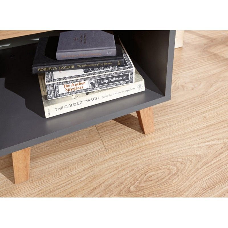 GFW Modena Side Table Grey 2 Shelves