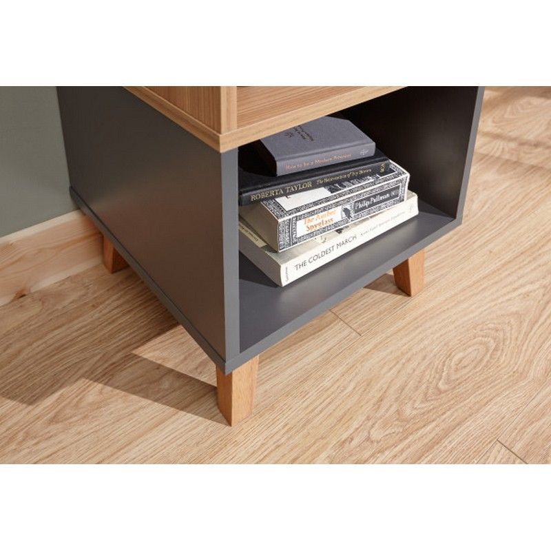 GFW Modena Side Table Grey 2 Shelves