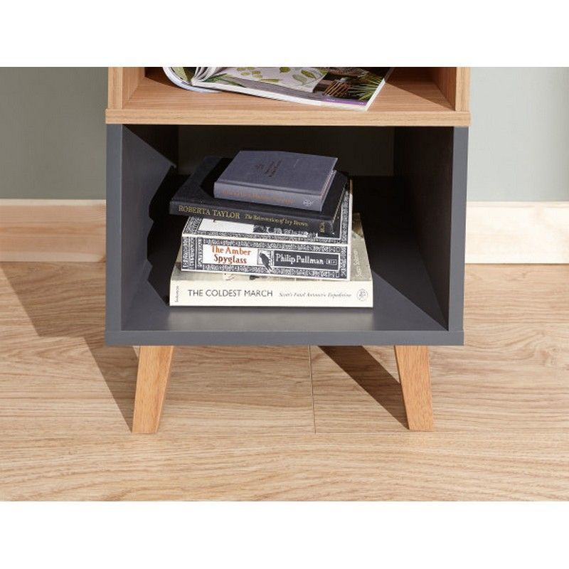 GFW Modena Side Table Grey 2 Shelves