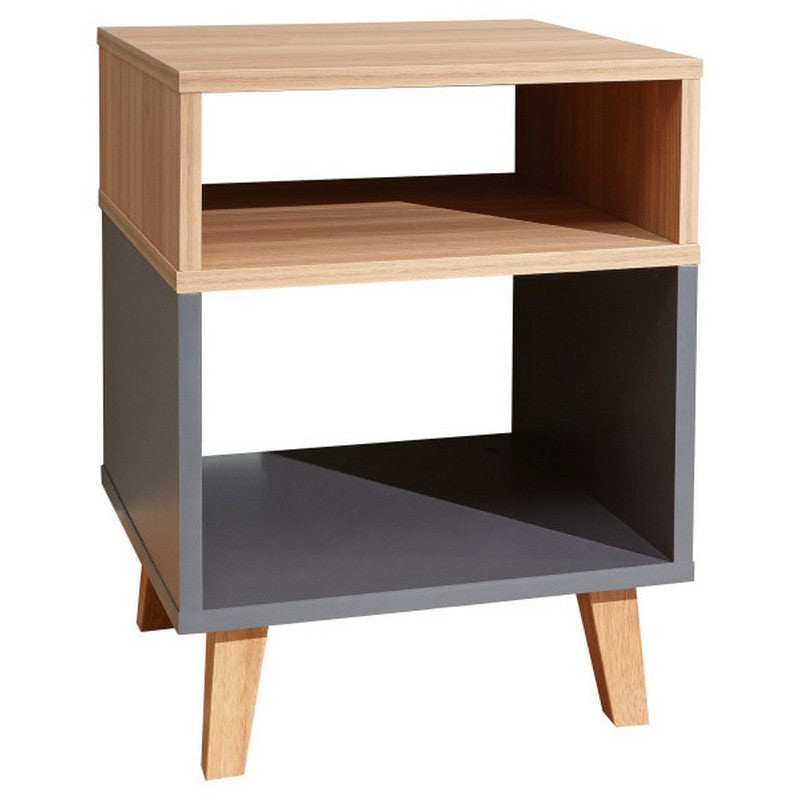 GFW Modena Side Table Grey 2 Shelves