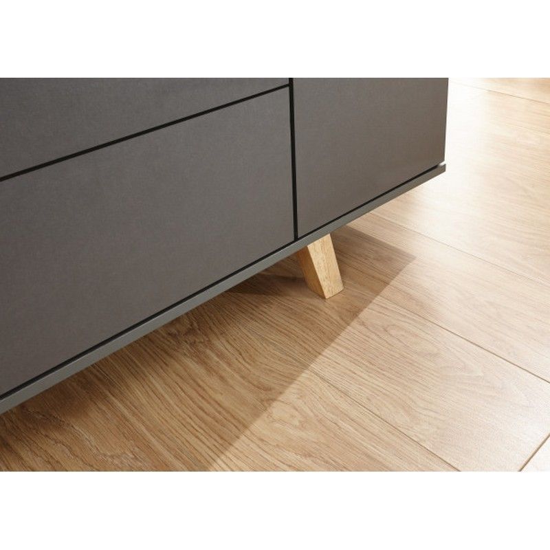 GFW Modena Large Sideboard Grey 2 Doors 2 Shelves 2 Drawers