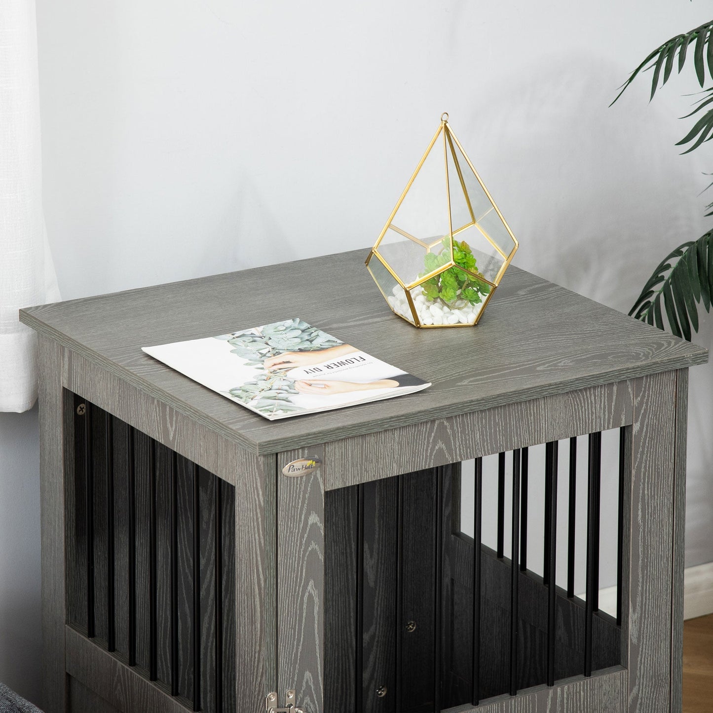 PawHut Dog Crate Furniture End Table