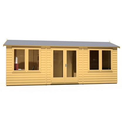 Shire Melrose 7' 10" x 19' 7" Reverse Apex Garden Office - Premium Coated Overlap