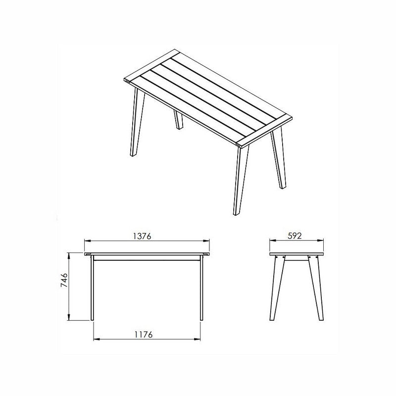 EKJU V-Fro Table - Grey by EKJU