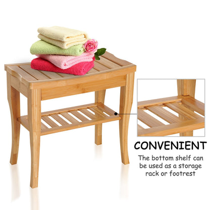 Wooden Bathroom Shower Bench