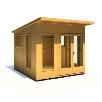 Shire Miami 9' 9" x 8' 4" Pent Summerhouse - Premium Dip Treated Shiplap