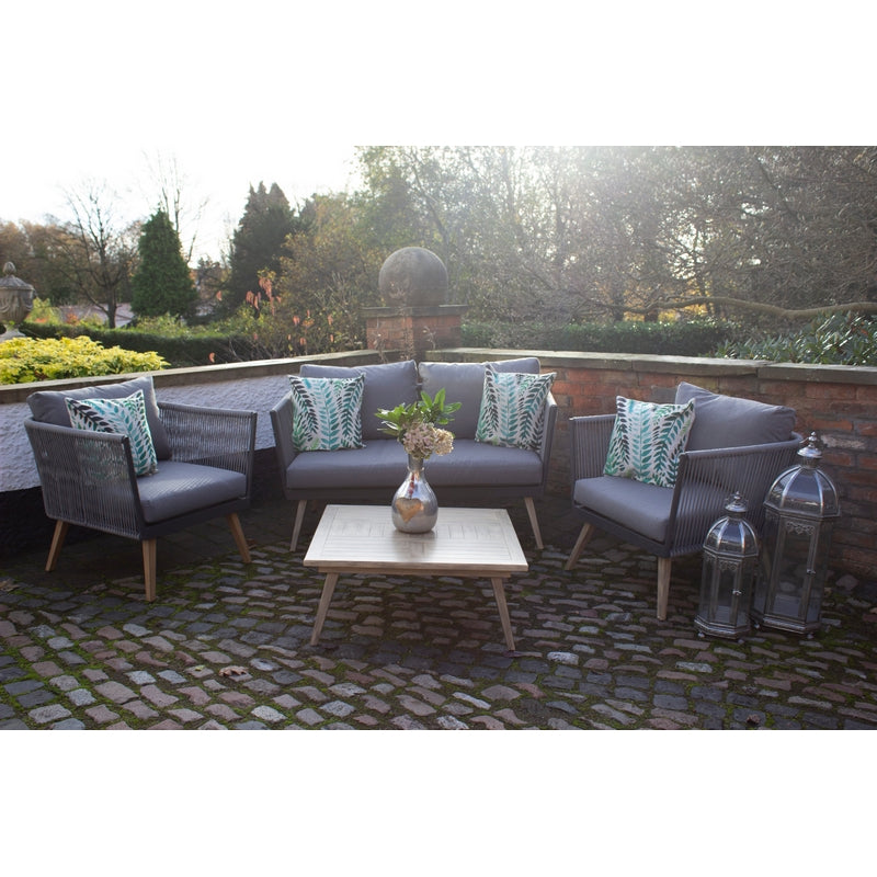 Royalcraft Milan Garden Patio Dining Set by Royalcraft - 4 Seats Grey Cushions