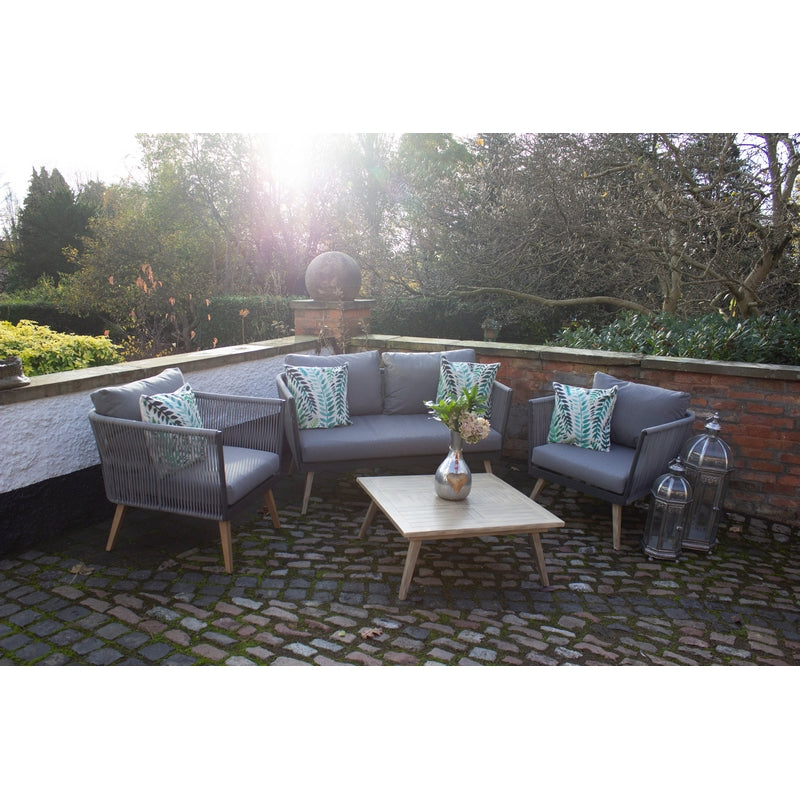 Royalcraft Milan Garden Patio Dining Set by Royalcraft - 4 Seats Grey Cushions