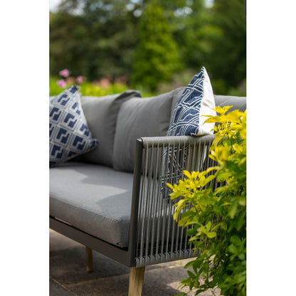 Royalcraft Milan Garden Corner Sofa by Royalcraft - 5 Seats Grey Cushions