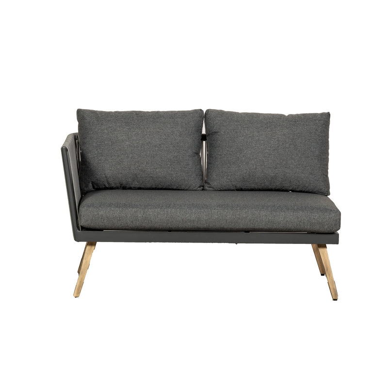 Royalcraft Milan Garden Corner Sofa by Royalcraft - 5 Seats Grey Cushions