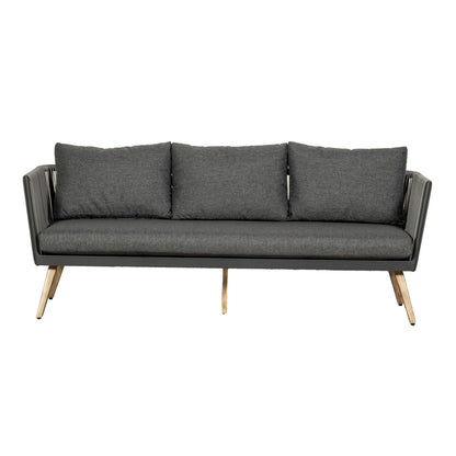 Royalcraft Milan Garden Corner Sofa by Royalcraft - 5 Seats Grey Cushions