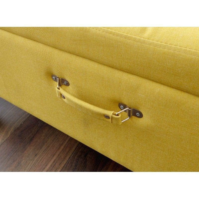 GFW Minstrel Ottoman Fabric Yellow 1 Door