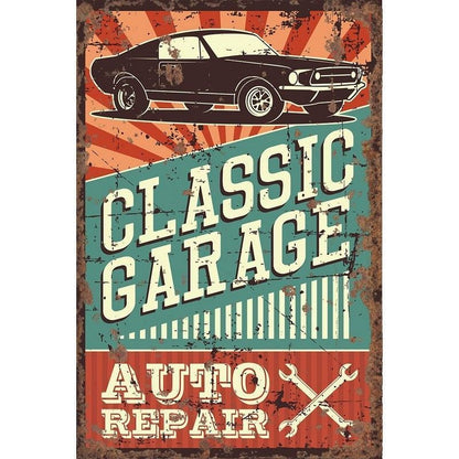 Scarthingwell Vintage Garage Sign Metal Wall Mounted - 40cm