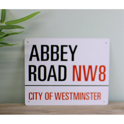 Scarthingwell Vintage Abbey Road Sign Metal Wall Mounted - 25cm