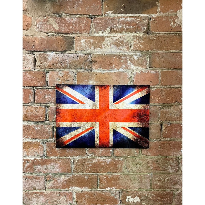 Scarthingwell Vintage Union Jack Sign Metal Wall Mounted - 41cm