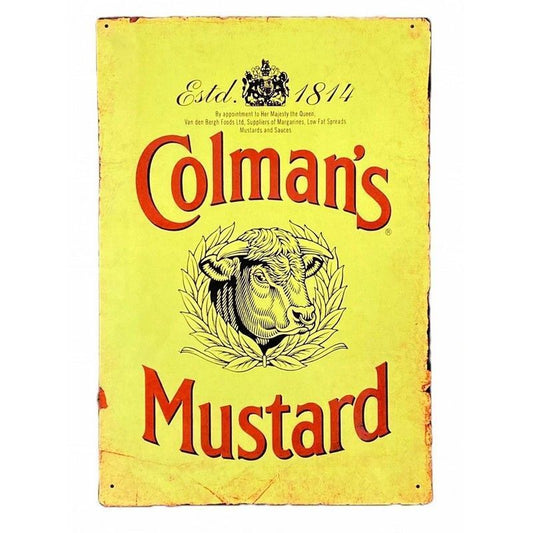 Scarthingwell Coleman's Mustard Sign Metal Wall Mounted - 41cm