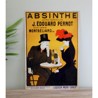 Scarthingwell Vintage Absinthe Sign Metal Wall Mounted - 40cm