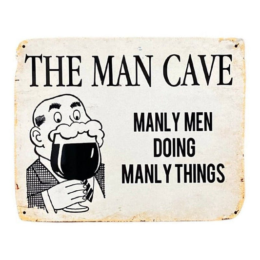 Scarthingwell Man Cave Sign Metal Wall Mounted - 25cm