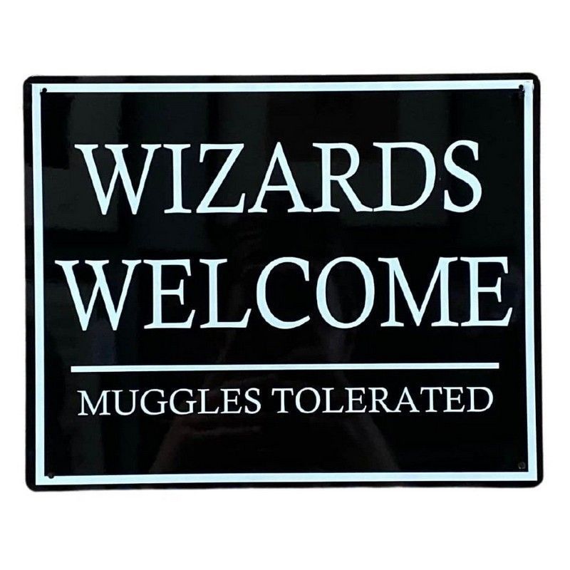 Scarthingwell Wizards Welcome Sign Metal Wall Mounted - 25cm