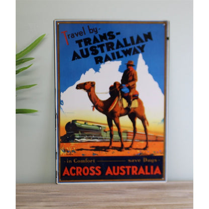 Scarthingwell Vintage Trans-Australian Railway Sign Metal Wall Mounted - 40cm