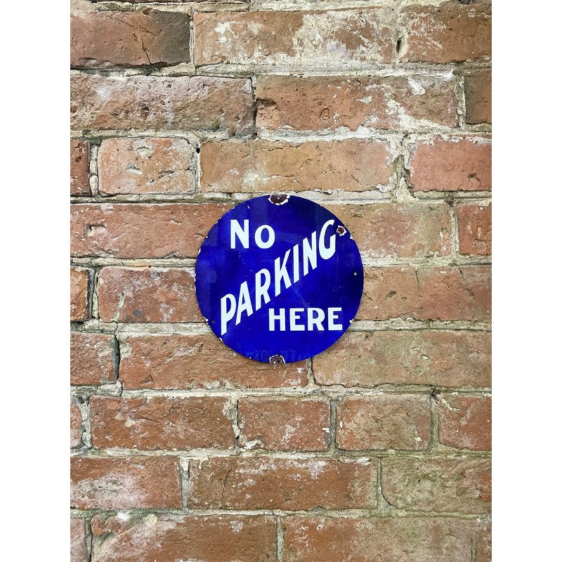 Scarthingwell No Parking Sign Metal Blue Wall Mounted - 20cm