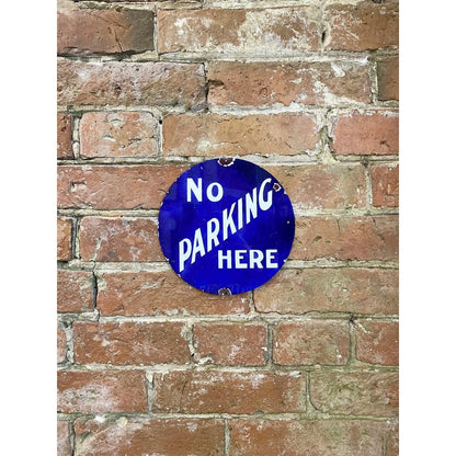 Scarthingwell No Parking Sign Metal Blue Wall Mounted - 20cm