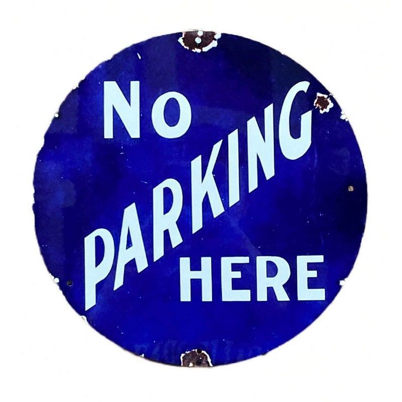 Scarthingwell No Parking Sign Metal Blue Wall Mounted - 20cm