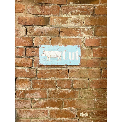 Scarthingwell Pig Out Sign Metal Wall Mounted - 30cm