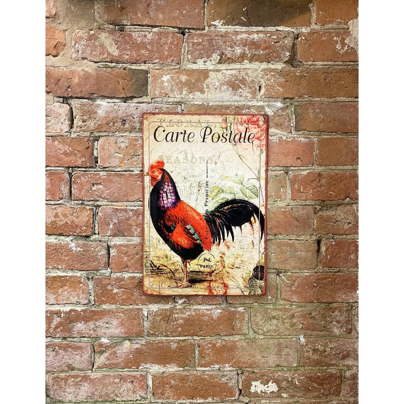 Scarthingwell Chicken Sign Metal Wall Mounted - 41cm