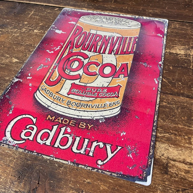 Scarthingwell Vintage Cadbury Bournville Sign Metal Wall Mounted - 42cm