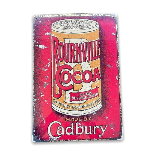 Scarthingwell Vintage Cadbury Bournville Sign Metal Wall Mounted - 42cm