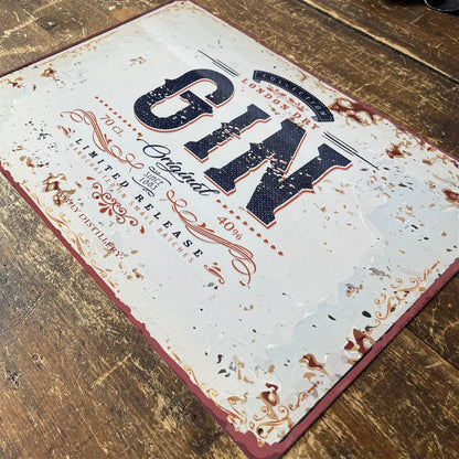 Scarthingwell Vintage London Dry Gin Sign Metal Wall Mounted - 42cm