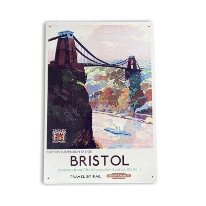 Scarthingwell Vintage British Railways Bristol Sign Metal Wall Mounted - 42cm