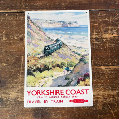 Scarthingwell Vintage British Railways Yorkshire Coast Sign Metal Wall Mounted - 42cm