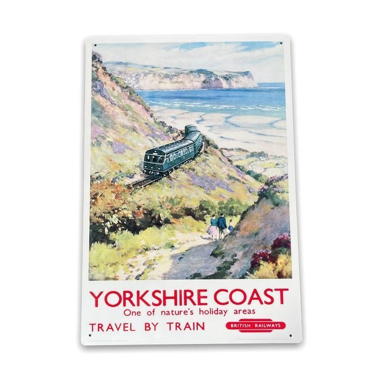 Scarthingwell Vintage British Railways Yorkshire Coast Sign Metal Wall Mounted - 42cm