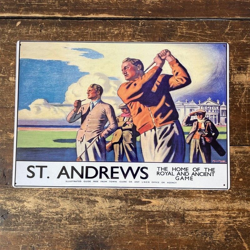 Scarthingwell Vintage British Railways St Andrews Sign Metal Wall Mounted - 42cm