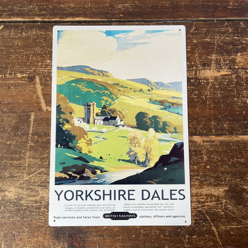 Scarthingwell Vintage British Railways Yorkshire Dales Sign Metal Wall Mounted - 42cm