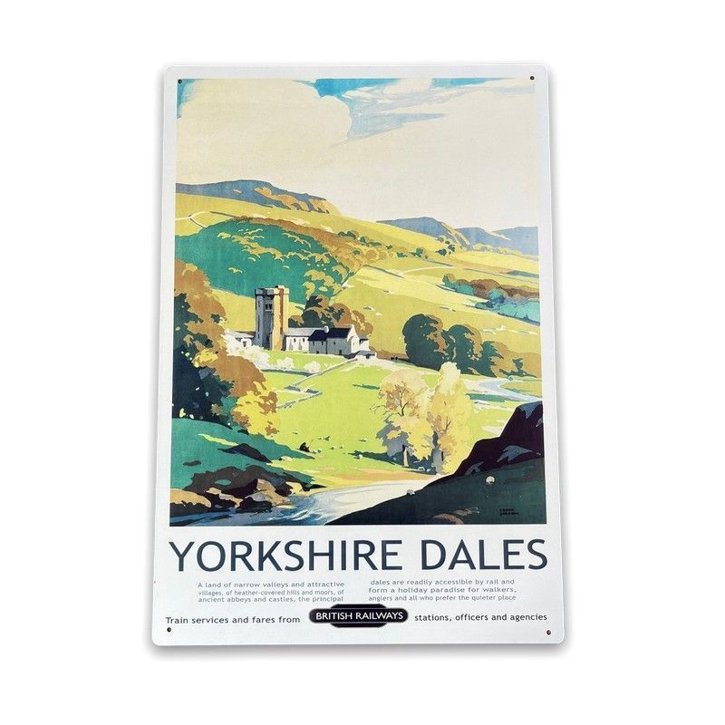 Scarthingwell Vintage British Railways Yorkshire Dales Sign Metal Wall Mounted - 42cm