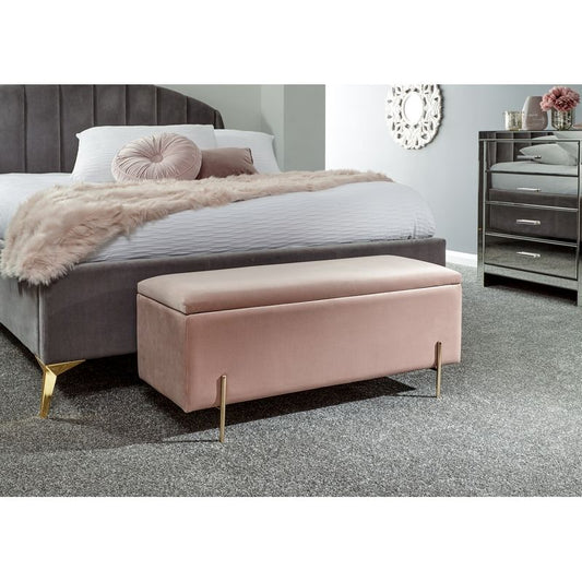 GFW Mystica Large Ottoman Wood & Fabric Pink 1 Door