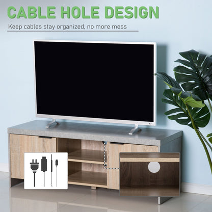 Marble-Effect Frame TV Unit