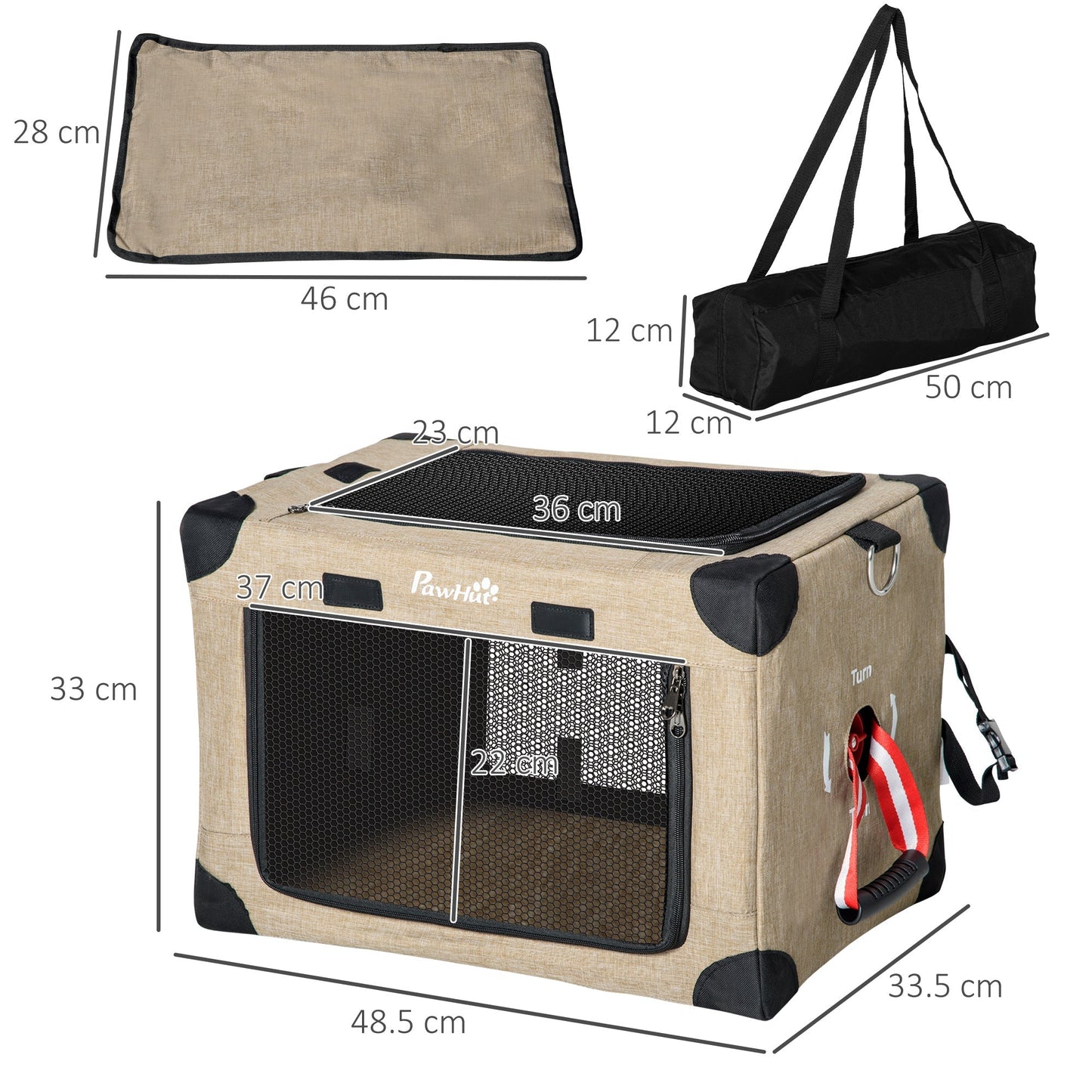 PawHut One-step Folding Cat Carrier