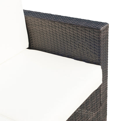 Two-Seater Rattan Sofa - Brown