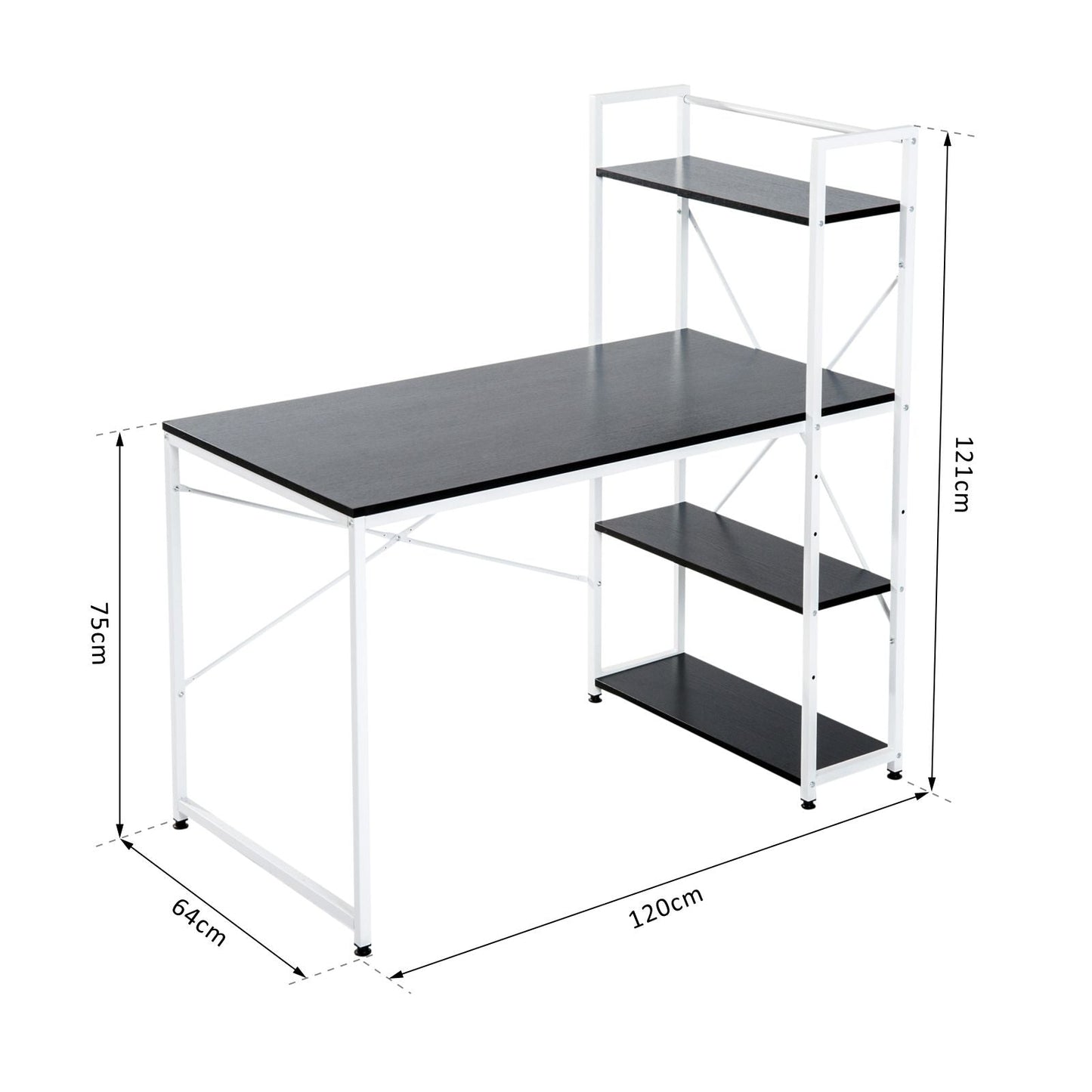 Homcom Industrial Computer Desk With Storage