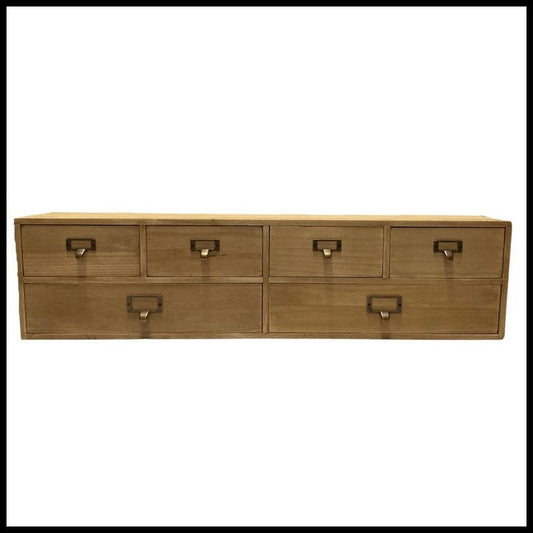 Geko Wood Organiser 6 Drawers 80cm - Natural