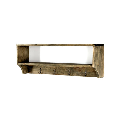 Geko Rustic Shelving Unit Wood Natural 2 Shelves