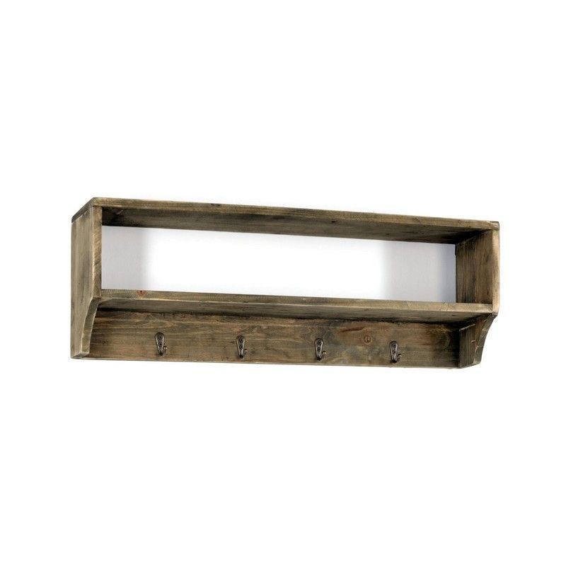 Geko Rustic Shelving Unit Wood Natural 2 Shelves