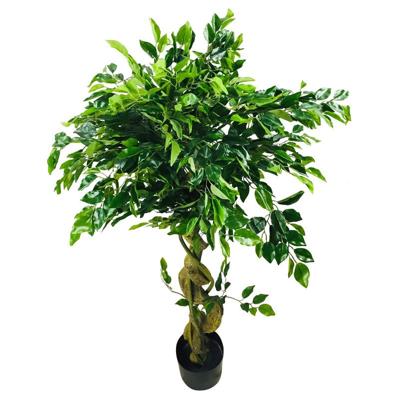 Scarthingwell Twisted Trunk Ficus Tree Artificial Plant Green - 137cm