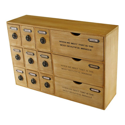 Geko Wood Organiser 12 Drawers 59.5cm - Natural